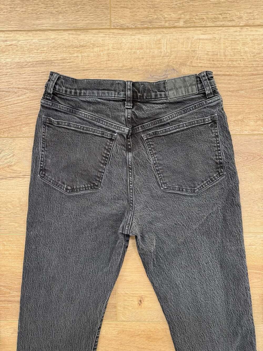 Madewell 90s Straight Jeans Black Wash High Rise Stretch Denim Size 29 - Picture 12 of 16